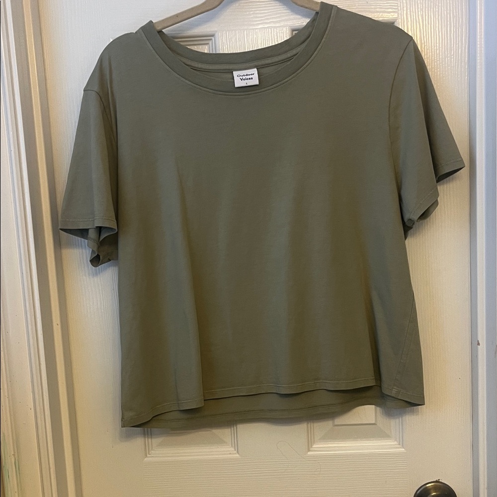 Outdoor Voices Olive Short Sleeve Tee